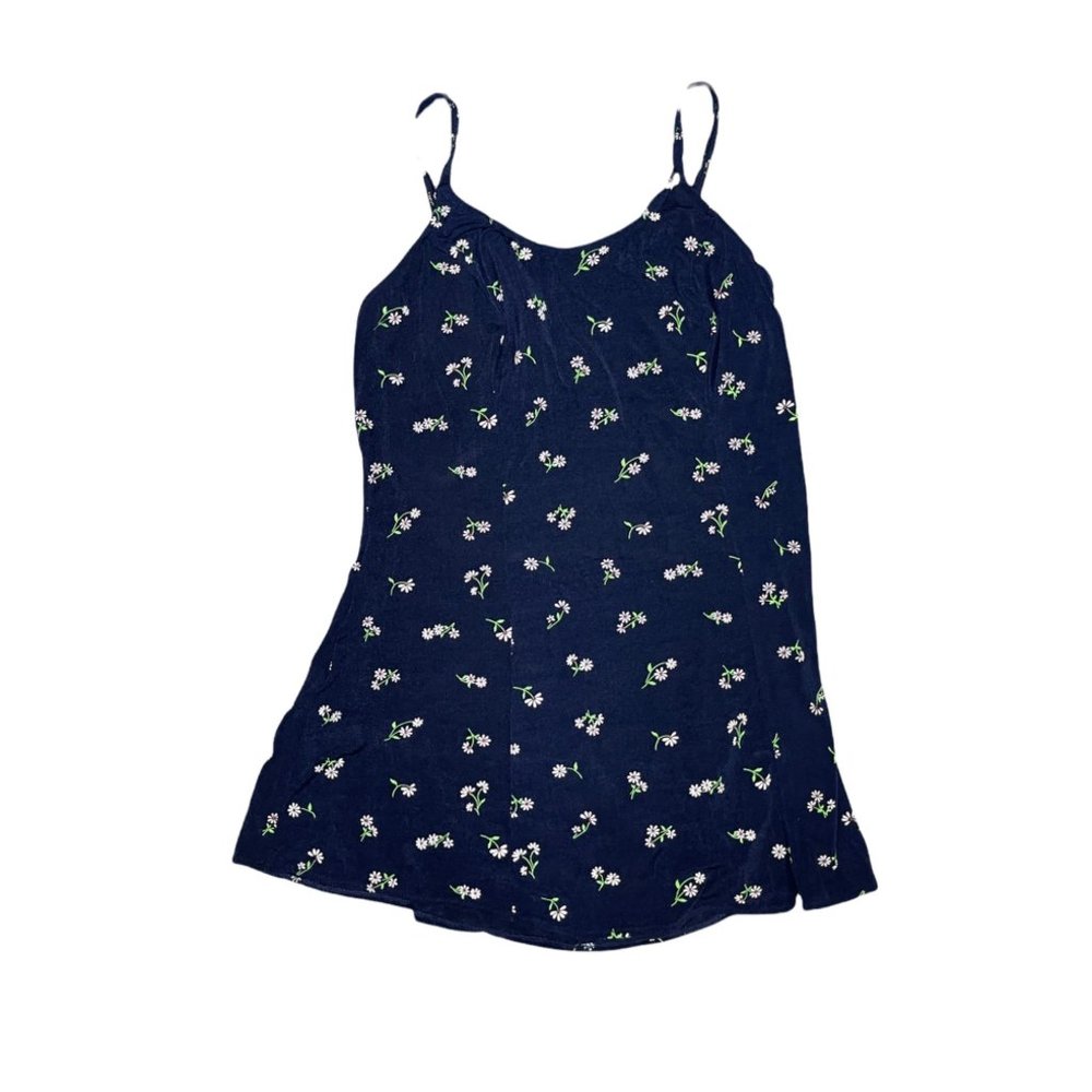 Vintage Navy Blue & White Daisies Bathing Suit 12